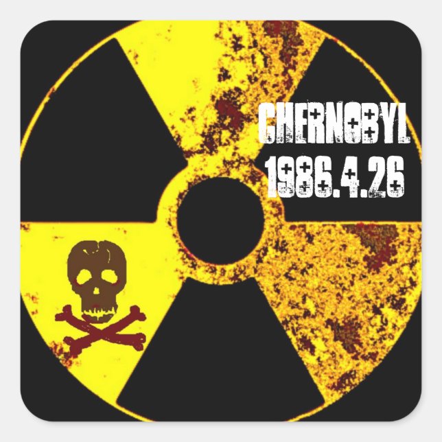 Sticker Carré Mémorial anti-nucléaire de Tchernobyl (Devant)