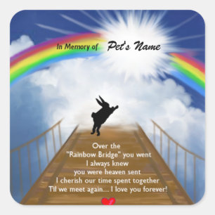 Sticker Carré Mémorial du Pont Arc en Ciel pour les lapins