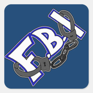 Sticker Carré Menottes de FBI