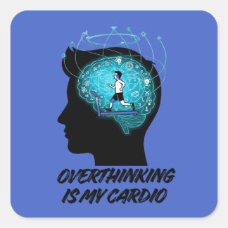 Sticker Carré Mental Fitness Art – Train Your Mind Concept