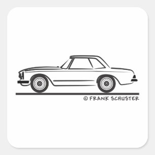 Sticker Carré Mercedes SL Pagoda Hardtop