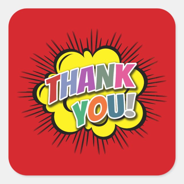 Sticker Carré Merci (Devant)