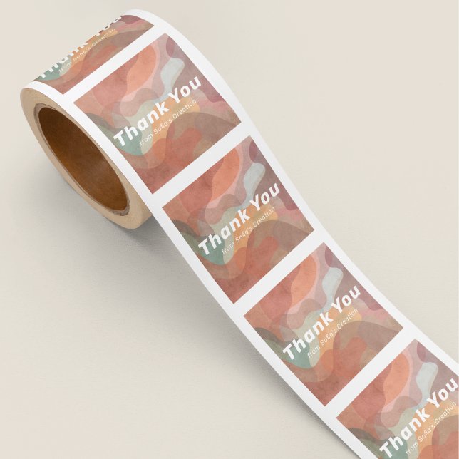 Sticker Carré Merci Aquarelle  (Créateur téléchargé)