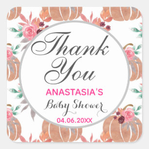 Sticker Carré Merci d'automne de l'automne russe