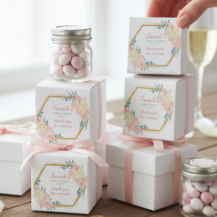 Sticker Carré Merci de Fête des mariées Floral moderne