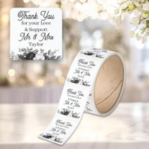 Merci Fleurs Mariage Personnalisé 
