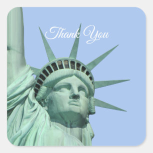 Sticker Carré Merci Lady Liberty