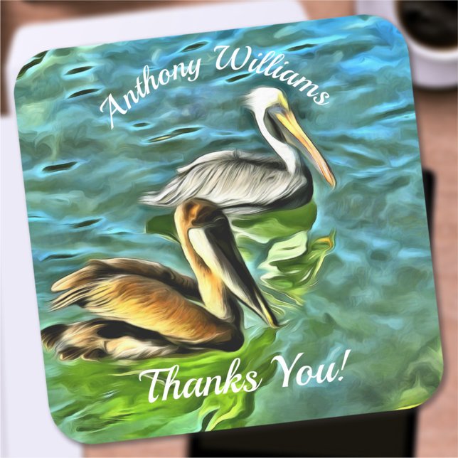 Sticker Carré Merci Mismaloya Pelicans 0329 (Créateur téléchargé)