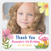 Merci pour l'anniversaire de la fille au flamant r