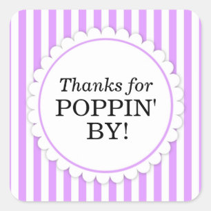 Sticker Carré Merci pour Poppin par l'autocollant carré -