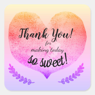 Sticker Carré Merci pour rendre aujourd'hui si doux Grande Grada