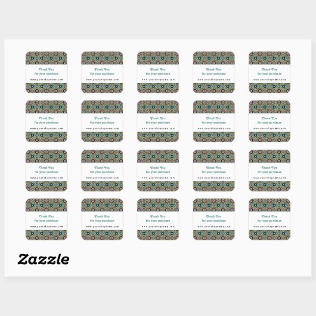 Sticker Carré Merci Pour Votre Achat 1 (Feuille)