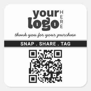 Sticker Carré Merci Pour Votre Achat Simple Petite Entreprise