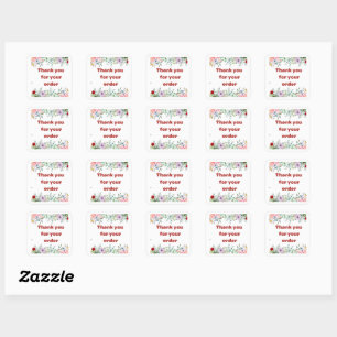 Sticker Carré Merci pour votre commande