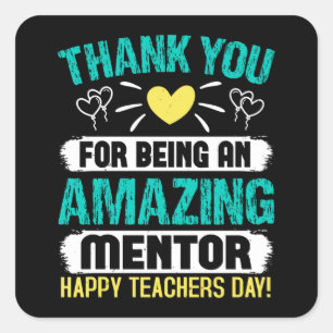 Sticker Carré Merci pour votre mentor extraordinaire