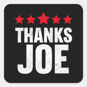 Sticker Carré Merci Président Merci Joe Biden Merci Joe