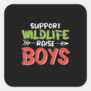 Sticker Carré Mère Art Support Wildlife Raise Boys