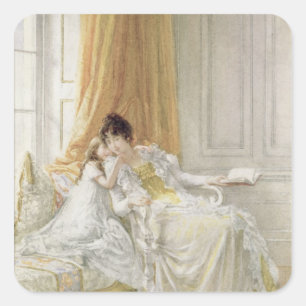 Sticker Carré Mère et enfant, 1864