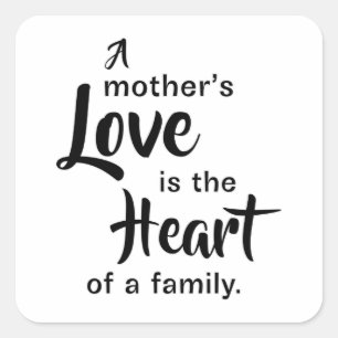 Sticker Carré Mère Mères Fête des mères Maman Maman Mummy Idée c