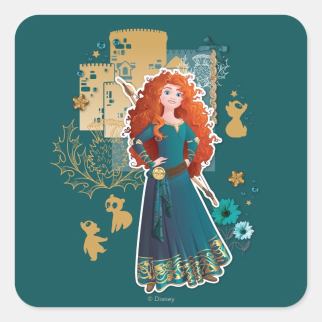 Sticker Carré Merida - La confiance me rend courageuse (Devant)