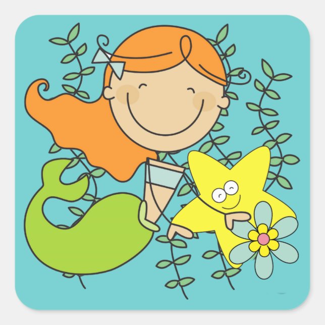 Sticker Carré Mermaid (Devant)