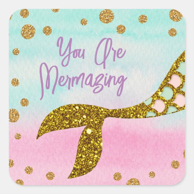 Sticker Carré Mermaid Magic (Devant)