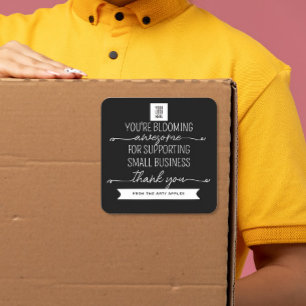 Sticker Carré merveilleux Merci Branding Petite Entreprise