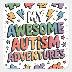 Sticker Carré Mes avantages formidables de l'autisme