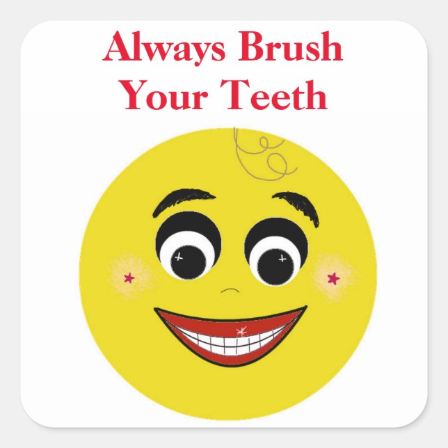 Sticker Carré Message du visage (Devant)