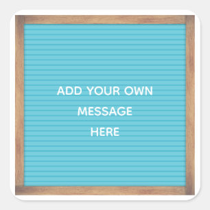 Sticker Carré Message personnalisé de marque de carte à lettre
