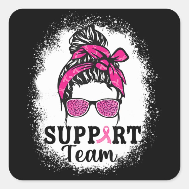 Sticker Carré Messy Bun équipe de soutien pour les cheveux Prix  (Devant)