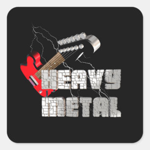 Sticker Carré Métal lourd