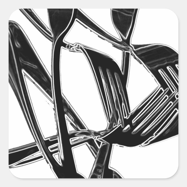 Sticker Carré Métallique (Devant)