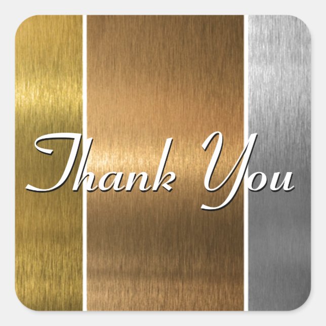 Sticker Carré Métaux broyés (Devant)