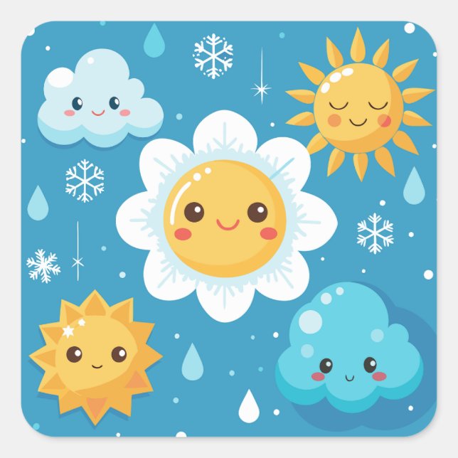 Sticker Carré Météo Merveilles (Devant)