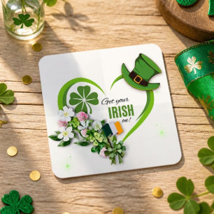 Sticker Carré Mettez Votre Irlandais ! 3"
