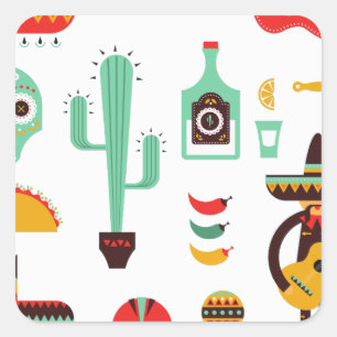 Sticker Carré mexican mariachi