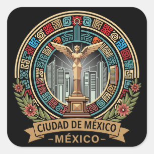 Sticker Carré Mexico City Mexique Amérique centrale