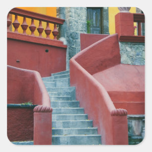 Sticker Carré Mexique, San Miguel de Allende, Coloré