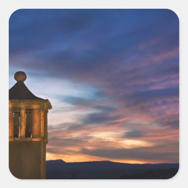 Sticker Carré Mexique, San Miguel de Allende. Coucher de soleil  (Devant)