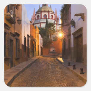 Sticker Carré Mexique, San Miguel de Allende. Tôt le matin