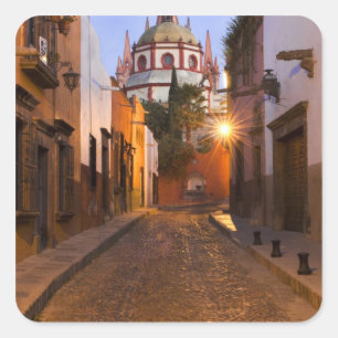 Sticker Carré Mexique, San Miguel de Allende. Tôt matin