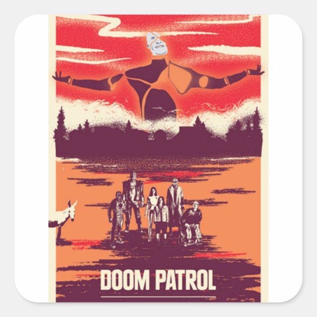 Sticker Carré mf doom (Devant)