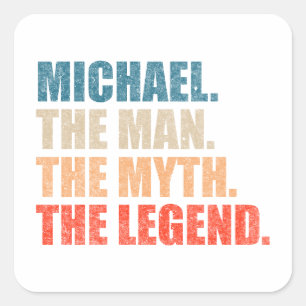 Sticker Carré Michael L'Homme Le Mythe La Légende