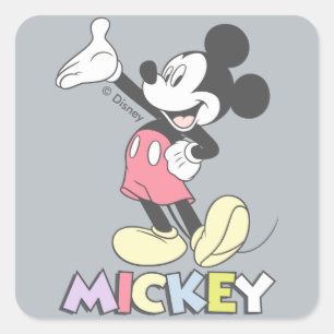 Sticker Carré Mickey classique