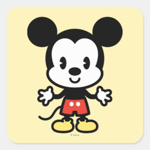 Sticker Carré Mickey classique Mignonnes