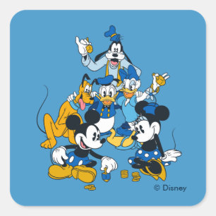 Sticker Carré Mickey et ses amis Les jours du dreidel