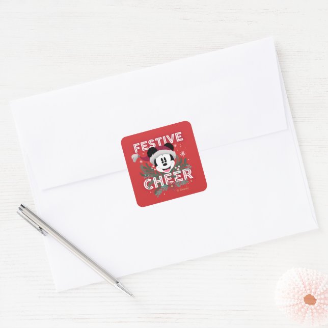 Sticker Carré Mickey | Festive Cheer (Enveloppe)