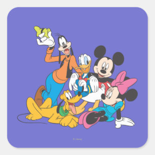 Sticker Carré Mickey & Friends Inclinaison