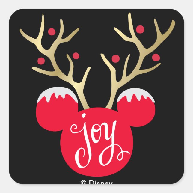 Sticker Carré Mickey & Friends | Mickey Christmas Joy (Devant)